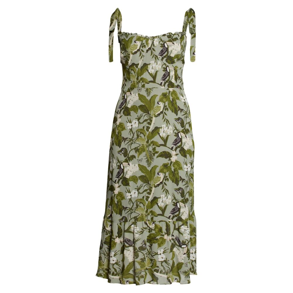 Reformation Nikita Dress Tropical Green Floral
